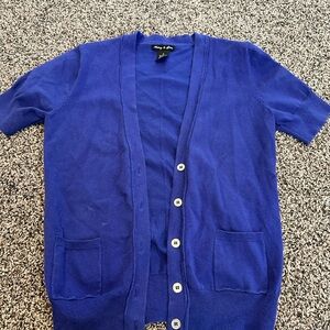 Audrey & Grace Women's Royal Blue Button-Down Cardigan